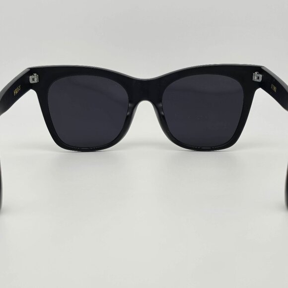 I-SEA Stevie Matte Black Gold Frame Polarized Black Lens Cat Eye Sunglasses 53mm - Picture 4 of 16